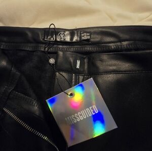 Missguided Black Faux Leather Pants